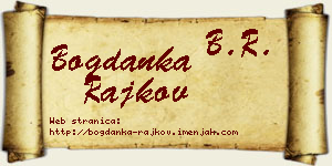 Bogdanka Rajkov vizit kartica